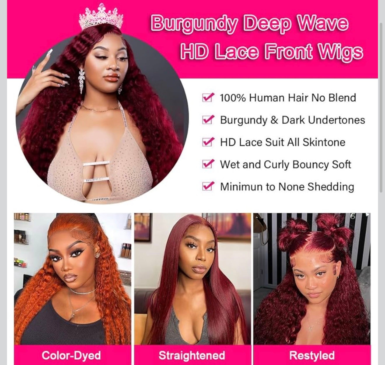 Deep wave human hair